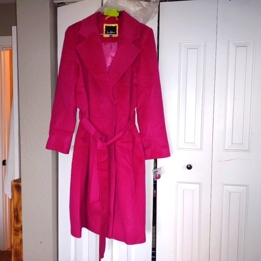 Sam Edelman hot pink car coat